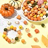 100Pcs 12 Styles Spray Painted Natural Wood Beads WOOD-YW0001-81-4
