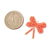 Glass Seed Beaded Bowknot Pendants PALLOY-MZ01055-04-2