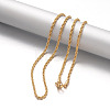 304 Stainless Steel Rope Chain Necklaces NJEW-F195-05A-G-2