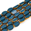 Electroplate Opaque Color Glass Beads Strands EGLA-Q127-A01-02E-1