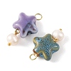 Handmade Porcelain & Natural Freshwater Pearl Pendants PALLOY-JF05926-2