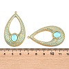 Spray Painted 304 Stainless Steel & Resin Pendants STAS-G398-17G-03-3