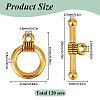 120Pcs Tibetan Style Alloy Toggle Clasps FIND-SP0001-21AG-2