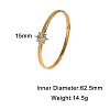 304 Stainless Steel Rhinestone Hinged Bangles for Women FS-WG7AFBC-02-4