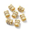 Brass Rhinestone European Beads KK-P232-17G-3