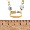 Natural Mixed Stone Nuggets Beaded Chain Necklaces NJEW-JN06508-6
