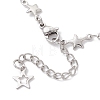 304 Stainless Steel Star Link Chain Bracelet Making AJEW-JB01446-4