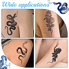 20 Sheets 20 Style Cool Body Art Removable Snake Temporary Tattoos Stickers STIC-CP0001-02-7