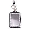 Rectangle PU Leather with Rhinestone Phone Card Holder AJEW-WH0230-48D-3