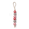 Wood Beads Pendant Decoraiton HJEW-JM02270-3