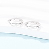 925 Sterling Silver Micro Pave Clear Cubic Zirconia Hoop Earrings EJEW-K317-04P-3