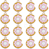 50Pcs Light Gold Plated Alloy Enamel Pendants ENAM-SC0004-84-1