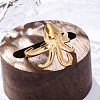 Marine Animal Theme 304 Stainless Stee Open Cuff Rings RJEW-Q005-01C-G-4