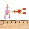 Brass Enamel Pendants KK-I477-05G-02-4