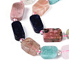 Natural Sodalite & Rhodonite & Prehnite & Amethyst & Rose Quartz & Flower Amazonite & Sunstone Beads Strands G-N358-02A-01-4