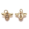 Brass Micro Pave Cubic Zirconia Charms ZIRC-G153-31-2