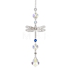 Glass Teardrop Hanging Suncatchers HJEW-JM04755-03-2