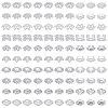 100Pcs 10 Styles Brass Bead Caps KK-PH0012-35S-1
