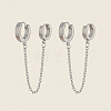 304 Stainless Steel Double Hoop Earrings MR5032-1