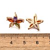 Brass Micro Pave Cubic Zirconia Stud Earrings EJEW-R018-10G-04-5