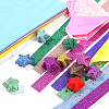 Globleland 3 Bags 3 Style Glitter Star Origami Papers DIY-GL0005-06-3