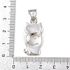 304 Stainless Steel Rhinestone Pendants STAS-K316-06B-AS-3