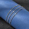 12Pcs 1.8MM 304 Stainless Steel Textured Twisted Chain Necklaces for Men Women NJEW-H093-20P-02-2