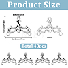 40Pcs Tibetan Style Alloy Chandelier Components FIND-SC0023-76-2