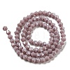 Opaque Solid Color Electroplate Glass Beads Strands EGLA-A039-P4mm-A13-2