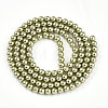 Baking Paint Pearlized Glass Pearl Bead Strands HY-N002-3mm-A07-3