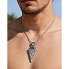 Vintage 304 Stainless Steel Arrow Head Pendant Necklaces for Men WG2A74C-01-3