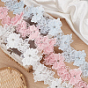 Double Layer Polyester Flower Lace Ribbons DIY-WH0656-60A-5