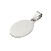 304 Stainless Steel Stamping Blank Tag Pendants STAS-H333-02P-2