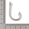 Non-Tarnish 304 Stainless Steel Hook Clasps STAS-C109-14B-P-3