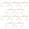 10Pcs Round ABS Imitation Pearl Beads Link Chain Bracelet Making AJEW-UN0002-08-1