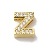 Brass Micro Pave Cubic Zirconia Beads KK-H487-25G-26-1