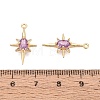 Brass Glass Pendants KK-T049-059G-04-3