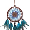 Indian Style Cotton Woven Net/Web with Feather Hanging Decorations PW-WG5AE58-01-5