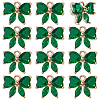 12Pcs Brass Glass Charms KK-PH0013-43B-1