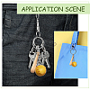 12Pcs Mini Baseball PU Leather Pendant Keychain with Wood Baseball Bat DIY-SP0001-51B-5
