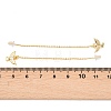 Bird Brass Micro Pave Clear Cubic Zirconia Ear Thread EJEW-H182-11G-5