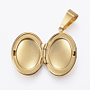 Ion Plating(IP) 304 Stainless Steel Locket Pendants X-STAS-H389-28G-2