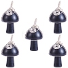 Natural Obsidian Pendants PALLOY-SW0004-07-1