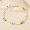 Bohemian Style Brass & Imitation Pearl Stretch Bracelets for Women FP3372-2