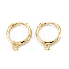 Brass Huggie Hoop Earrings Finding X-KK-D063-05G-1