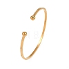 304 Stainless Steel Flat Open Cuff Bangles for Women SA-CBA45D5-26G-4