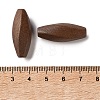 Spray Painted Wooden European Beads WOOD-A029-03-3