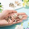 4Pcs 2 Colors Flower Alloy Enamel Adjustable Jean Button Pins DIY-TA0014-92-7