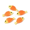 Hand Painted Fish Shaped Porcelain Beads PORC-N013-06D-1