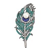 Feather Shape Imitation Pearl Pins JEWB-B036-02B-1